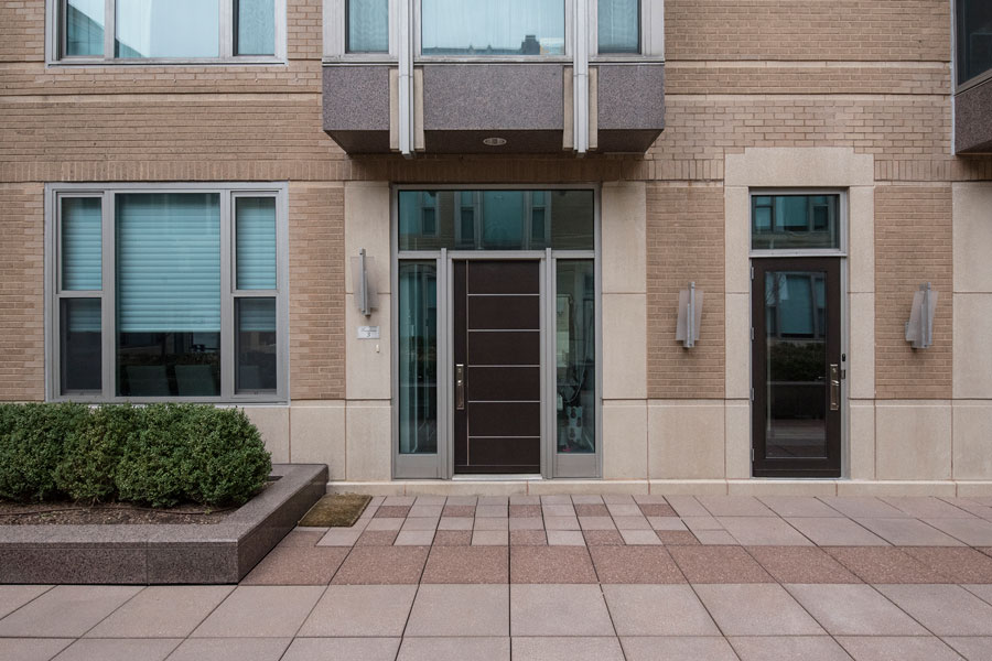 Modern Commercial Doors – 33 W Ontario Street Chicago Townhomes – Model EMD-B1W  - Featured Project by Glenview Haus 1