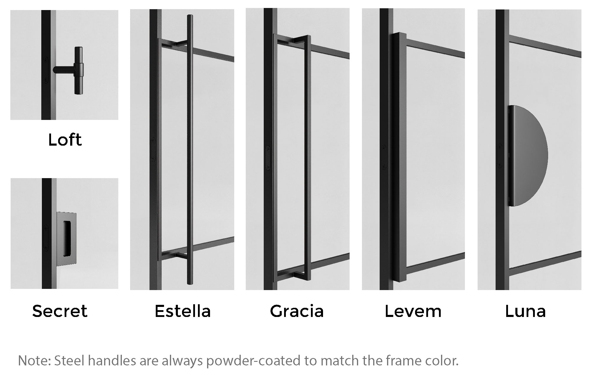 Pulls - Steel and Glass Interior Doors