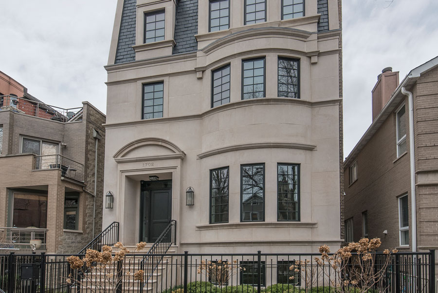 Transitional Mahogany Wood Front Door with Espresso Finish – 1702 N Burling St., Chicago  - Featured Project by Glenview Haus 3