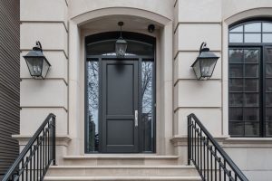 Transitional Mahogany Front Door with Espresso Finish - 1722 N. Burling St., Chicago 1